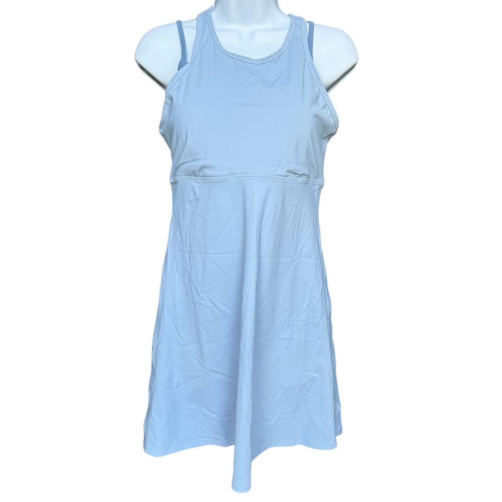 HALARA Light Blue Double-Strap Active Mini Dress